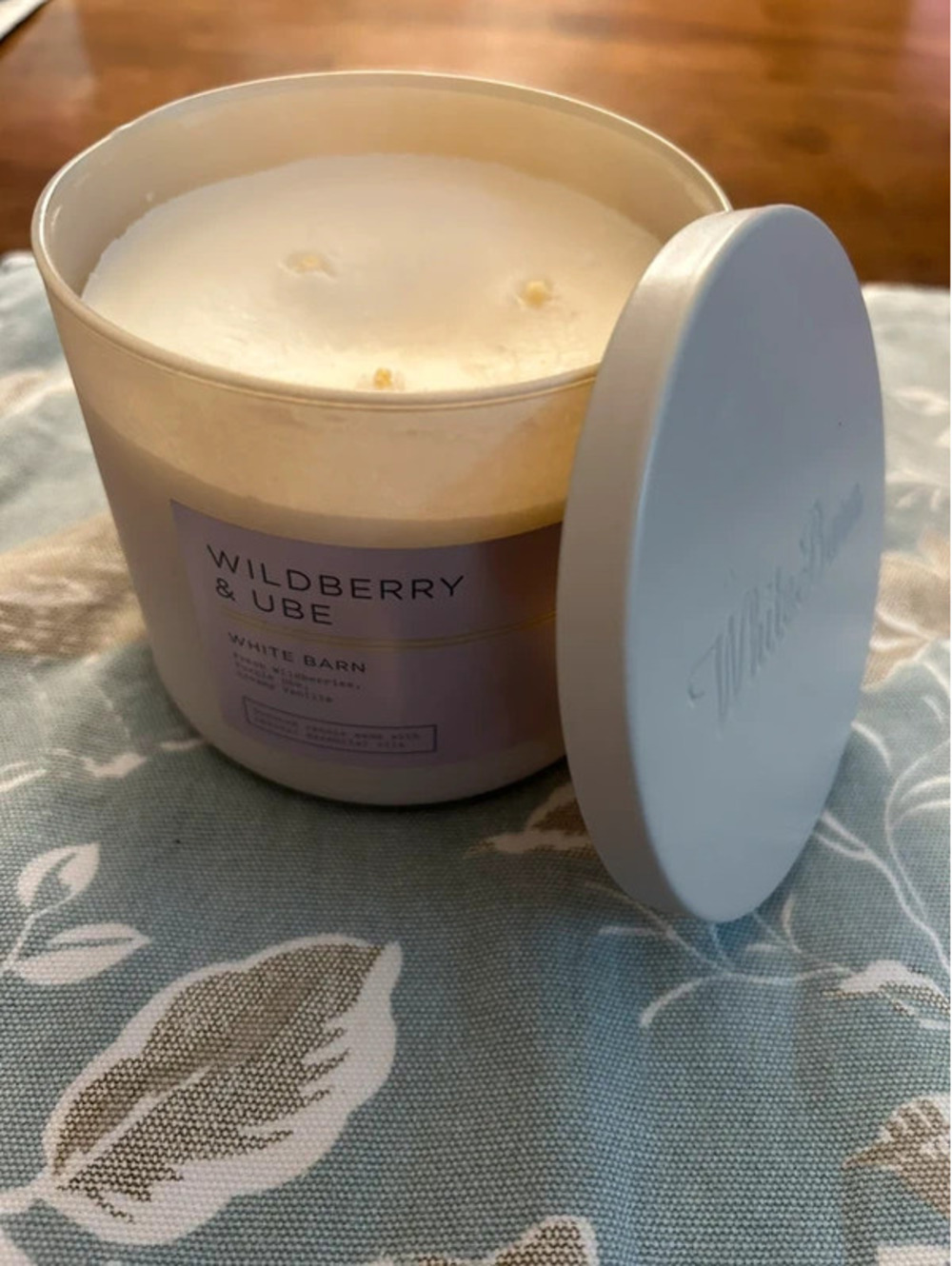 White Barn Wildberry and Ube candle